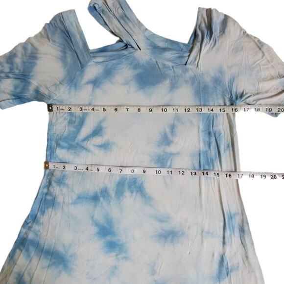 Andree by UNIT blue white tye dye top sz S - Picture 8 of 10